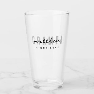 Grampa Modern Elegant Simple Father's Day Glass