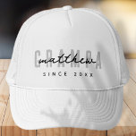 Grampa Modern Elegant Simple Father's Day Trucker Hat<br><div class="desc">This simple and modern design is composed of san serif typography.</div>