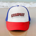Grampa!!! Modern Simple Cool Comic Trucker Hat<br><div class="desc">This simple and modern design is composed of san serif typography.</div>