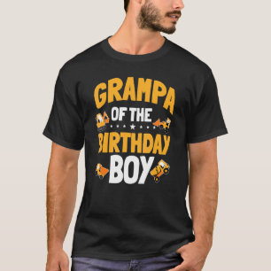 Grampa Of The Birthday Boy Construction Worker Bda T-Shirt