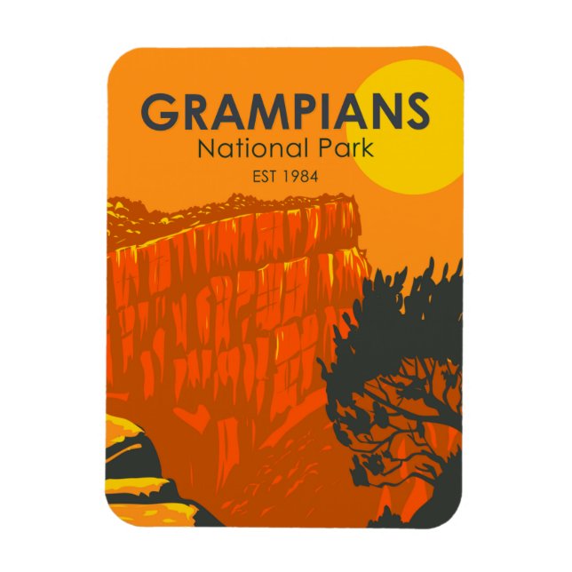 Grampians National Park Australia Vintage  Magnet (Vertical)