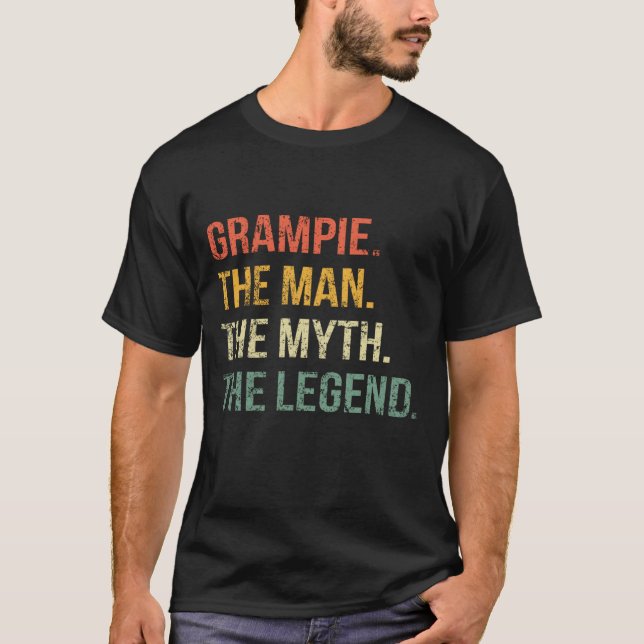 Grampie Man Myth Legend For Dad Father T-Shirt (Front)