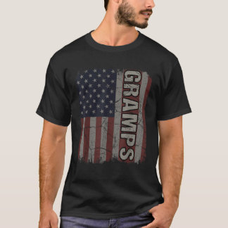 Gramps American Flag Vintage Father s Day 4th of J T-Shirt