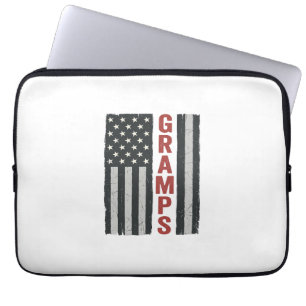 Gramps American Flag Vintage Patriotic Vector_1 Laptop Sleeve