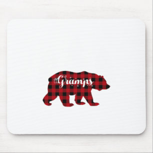 Gramps Bear Buffalo Red Plaid Matching Family Mouse Mat