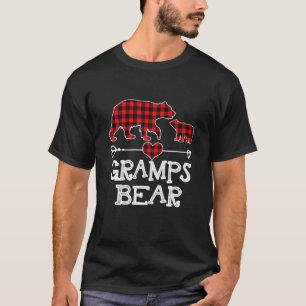 Gramps Bear Red Buffalo Plaid Gramps Bear Pajama T-Shirt