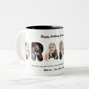 Gramps Custom Photo Collage Personalised Grandpa Two-Tone Coffee Mug
