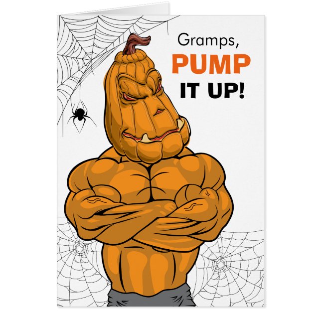 Gramps Halloween Muscled Jack o' Lantern (Front)
