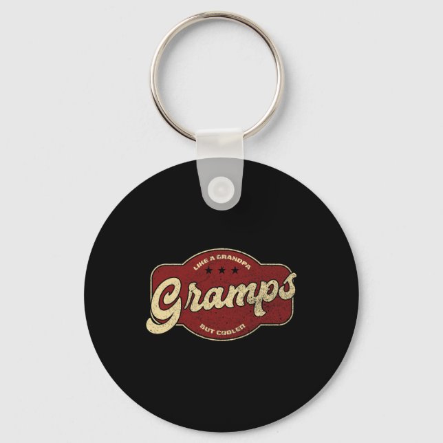 Gramps Like A Grandpa But Cooler  Key Ring (Front)