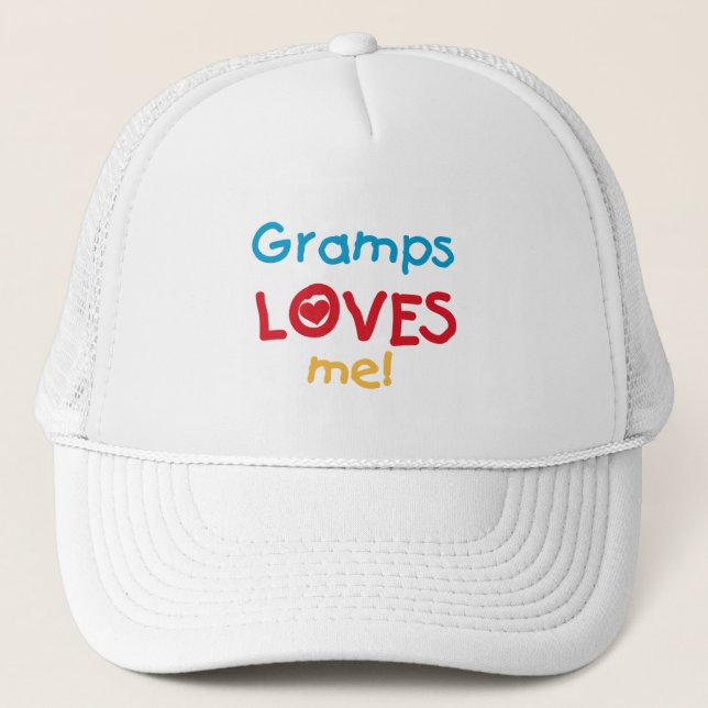 Gramps Loves Me T-shirts and Gifts Trucker Hat (Front)