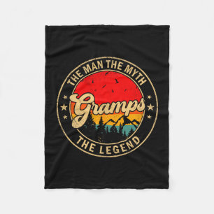 Gramps Myth Legend Vintage Retro Design Fleece Blanket