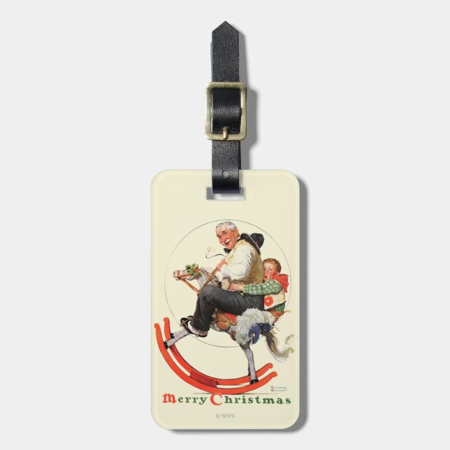 Gramps on Rocking Horse Luggage Tag (Front Vertical)