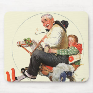 Gramps on Rocking Horse Mouse Mat