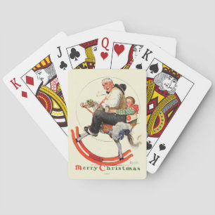 Gramps on Rocking Horse Playing Cards