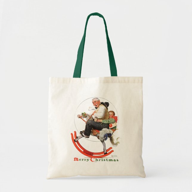 Gramps on Rocking Horse Tote Bag (Front)
