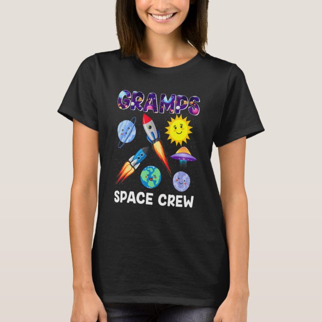 Gramps Space Crew Gramps Of The Birthday Boy Astro T-Shirt (Front)