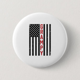 Grampy American Flag Patriotic Vintage Vector Desi 6 Cm Round Badge