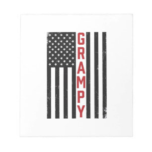 Grampy American Flag Patriotic Vintage Vector Desi Notepad
