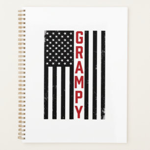 Grampy American Flag Patriotic Vintage Vector Desi Planner