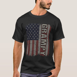 Grampy American Flag Vintage Father's Day 4th Of J T-Shirt