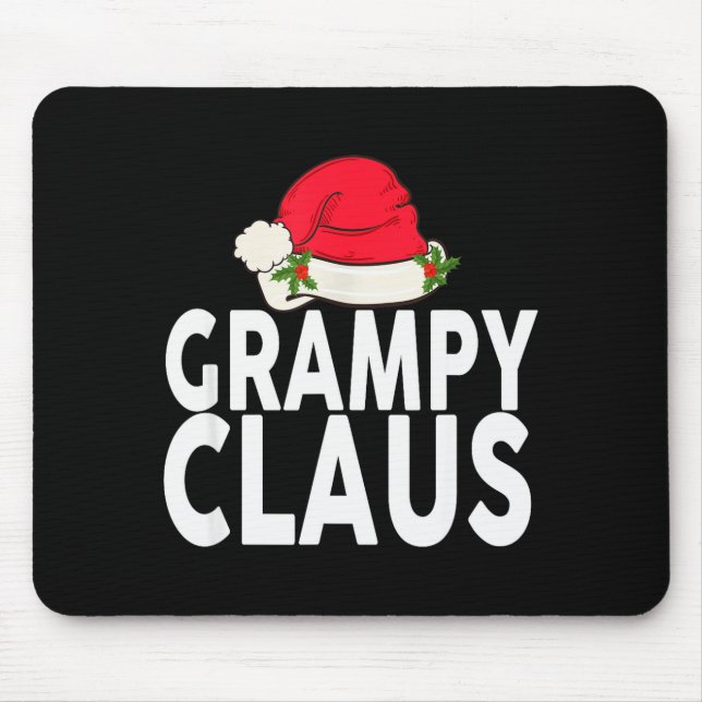 Grampy Claus Christmas Family Group Matching Pajam Mouse Mat (Front)