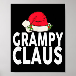Grampy Claus Christmas Family Group Matching Pajam Poster