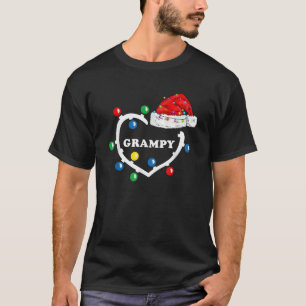 Grampy Claus Santa Hat Reindeer Red Plaid Matching T-Shirt