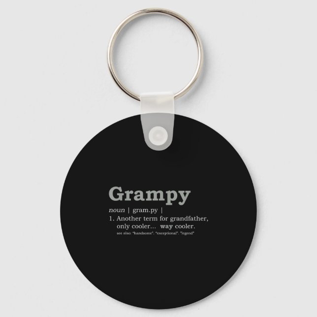 Grampy Design_ Funny Definition  Key Ring (Front)