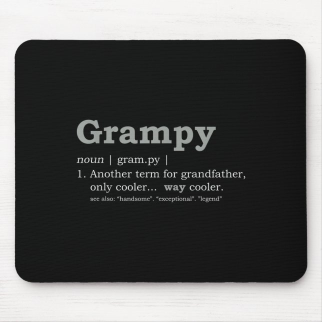 Grampy Design_ Funny Definition  Mouse Mat (Front)