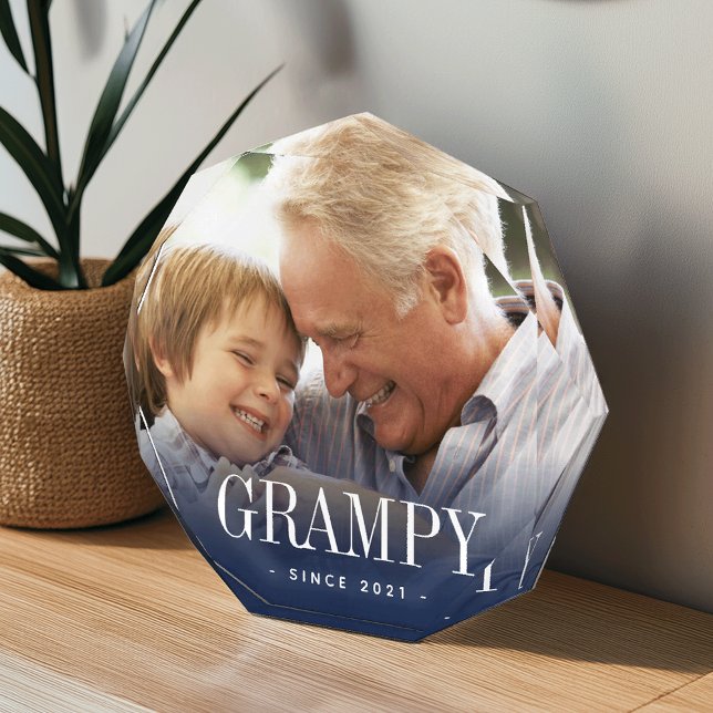 Grampy Grandpa Year Established Photo Block (Creator Uploaded)
