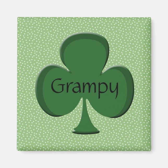 Grampy Irish Shamrock Magnet (Front)