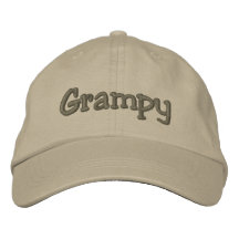 Grampy Khaki Embroidered Baseball Cap / Hat