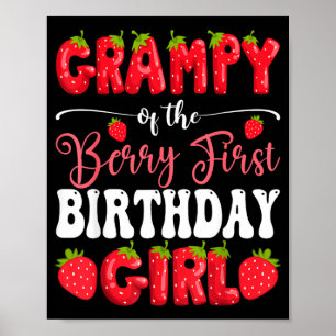 Grampy of Berry First Birthday Girl Strawberry 1st Poster