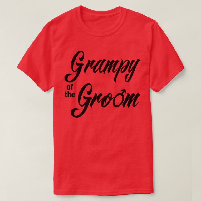 Grampy Of Groom Wedding Party Matching Bridal Part T-Shirt (Design Front)