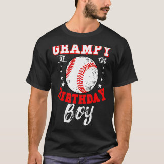 Grampy Of The Birthday Boy Baseball Theme Bday Cel T-Shirt