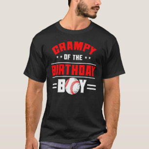 Grampy Of The Birthday Boy Baseball Theme Family B T-Shirt