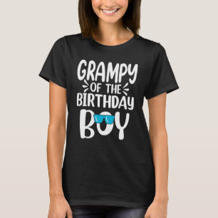 Grampy Of The Birthday Boy Mum Dad Kids Family Mat T-Shirt