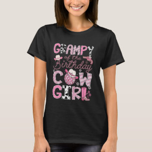 Grampy Of The Birthday CowGirl Pink Rodeo Disco T-Shirt