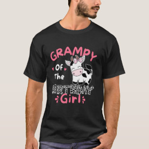 Grampy Of The Birthday Farm Cow Family Matching Gi T-Shirt