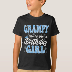 Grampy Of The Birthday Girl Snowflakes Winter Chri T-Shirt