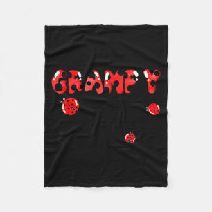 Grampy of The Little Lady Birthday Girl Ladybug Fleece Blanket