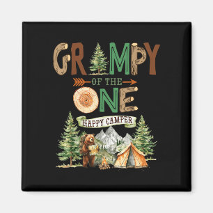Grampy of the one happy camper 1st birthday magnet