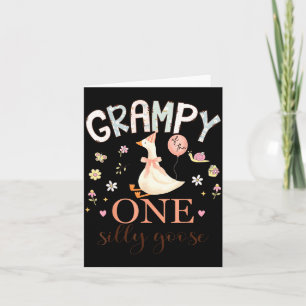 Grampy of The One Silly Goose 1st Birthday Girl Card