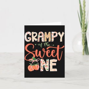 Grampy of The Sweet One Peach 1st Birthday Girl Card