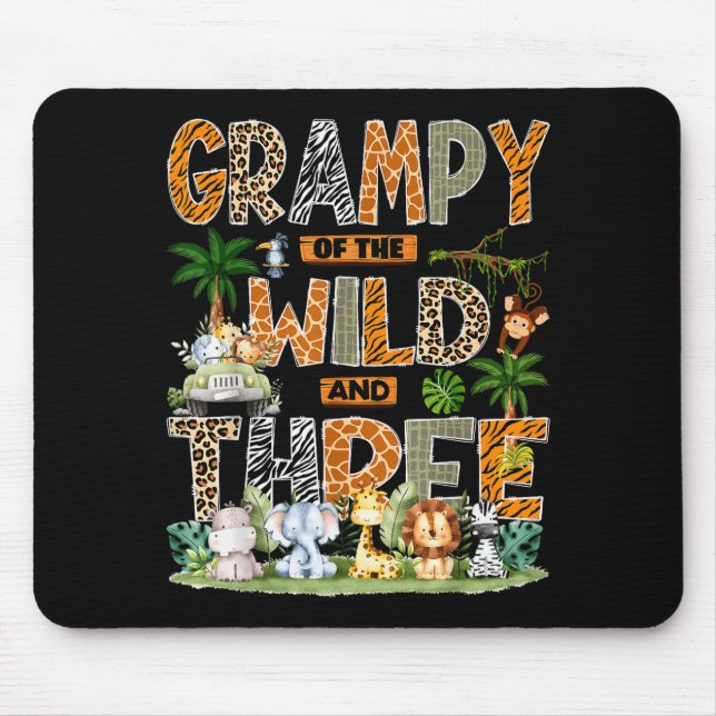 Grampy Of The Wild &amp; Three Zoo 3rd Birthday Sa Mouse Mat (Front)
