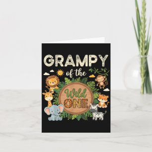 Grampy of The Wild One Safari First Birthday Card