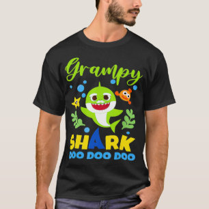 Grampy Shark Gift Cute Baby Shark Family Matching  T-Shirt