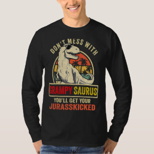 Grampysaurus Rex Dinosaur Grampy Saurus Family Mat T-Shirt