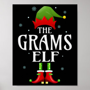 Grams Elf Xmas Matching Family Group Christmas Par Poster
