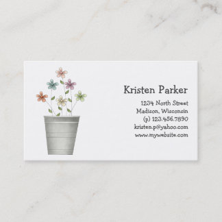 Gram's Garden · Flowers in Bucket Business Card